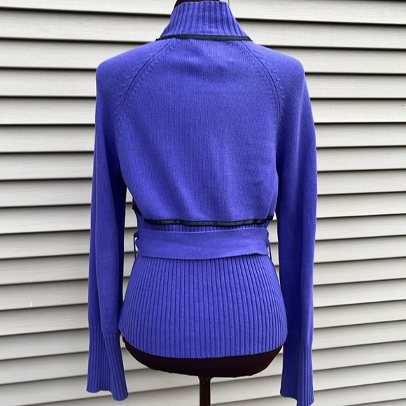 Purple Chadwick’s zipped down sweater size medium - Picture 5 of 8